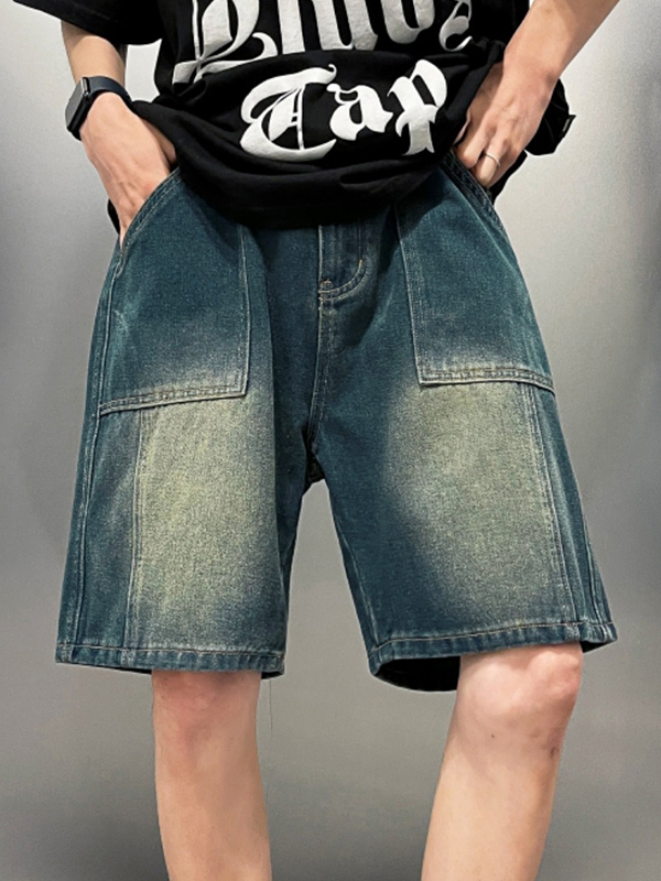 Men's Wash Big Pocket Shorts-1