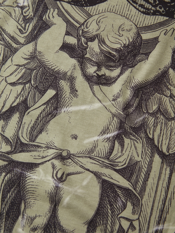 Vintage Statue Print Oversized Short Sleeve Tee-6
