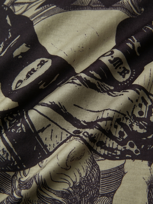 Vintage Statue Print Oversized Short Sleeve Tee-5