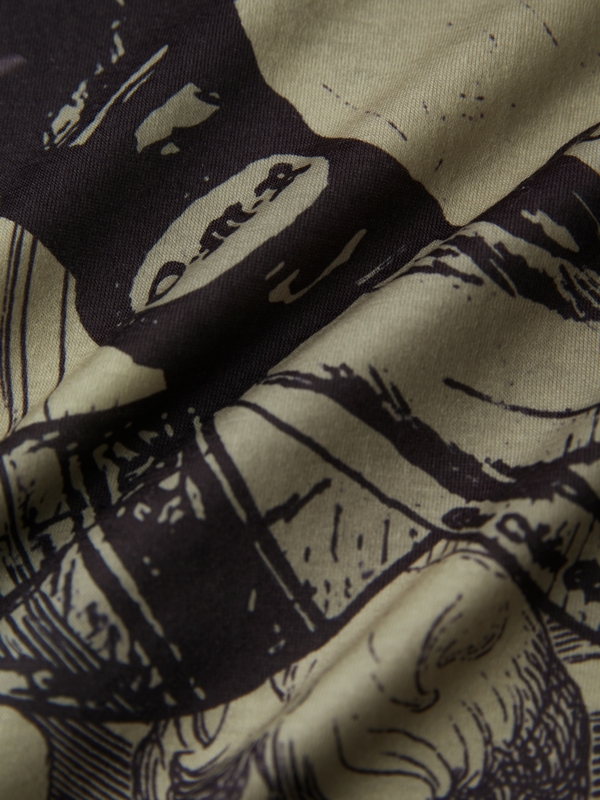 Vintage Statue Print Oversized Short Sleeve Tee-4