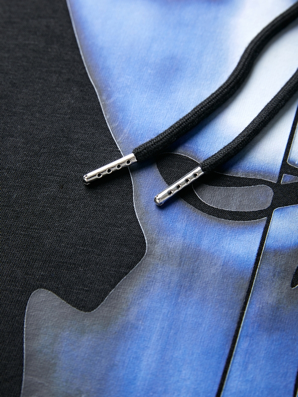 Men's Rock Character Print Oversized Hoodie-4