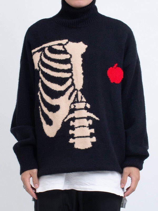 Men's Skeleton Jacquard Turtleneck Sweater-1