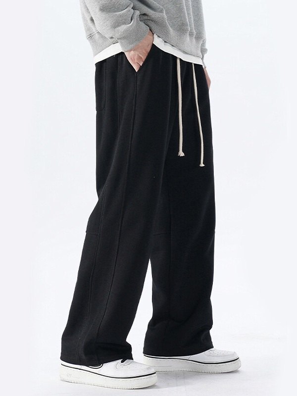 Men's Simple Solid Color Loose Sweatpants-1