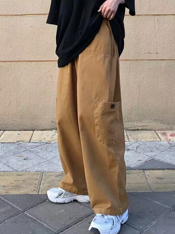Men's Casual Loose Cargo Pants-3
