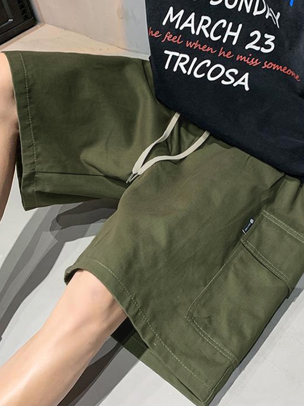 Men's Casual Loose Cargo Shorts-3